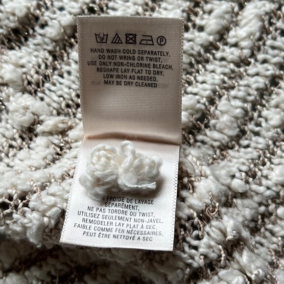 Moth Metallic Cardigan Size Medium Striped Open Front Hooded Long Sleeve Pockets - Picture 5 of 9